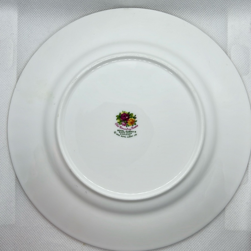 ROYAL ALBERT PLATE OLD COUNTRY ROSES “TO MOTHER WITH LOVE” 1962 VTG BONE CHINA - Picture 7 of 12